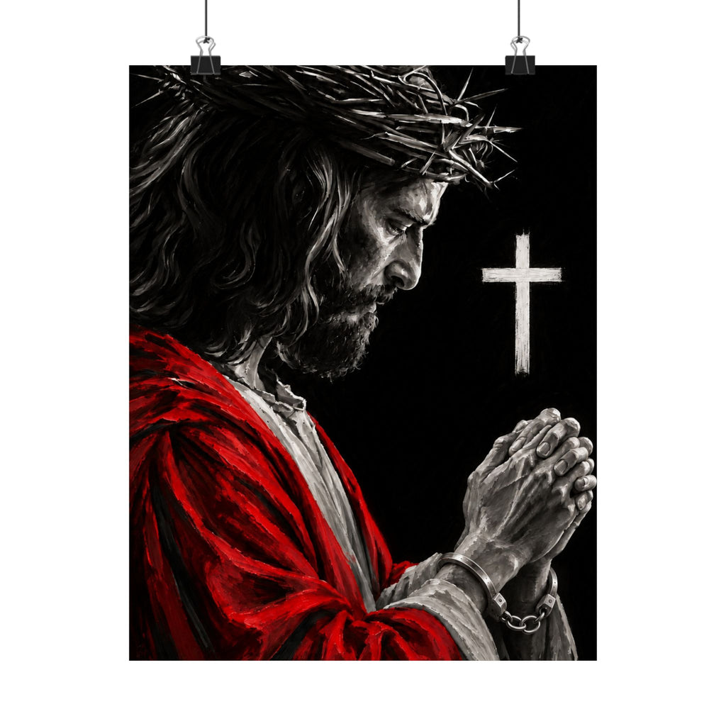 Praying Jesus - Christian Wall Art | Matte Poster
