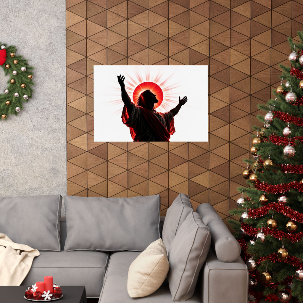 Red Sun Victory - Christian Wall Art | Matte Poster (Landscape)