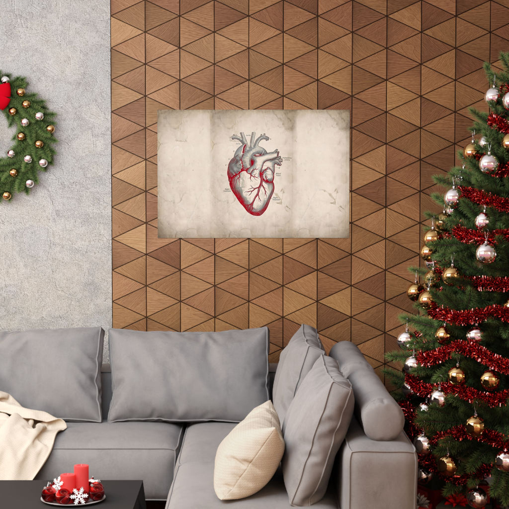 The Anatomical Heart - Wall Art For Doctor Office | Matte Poster (Landscape)