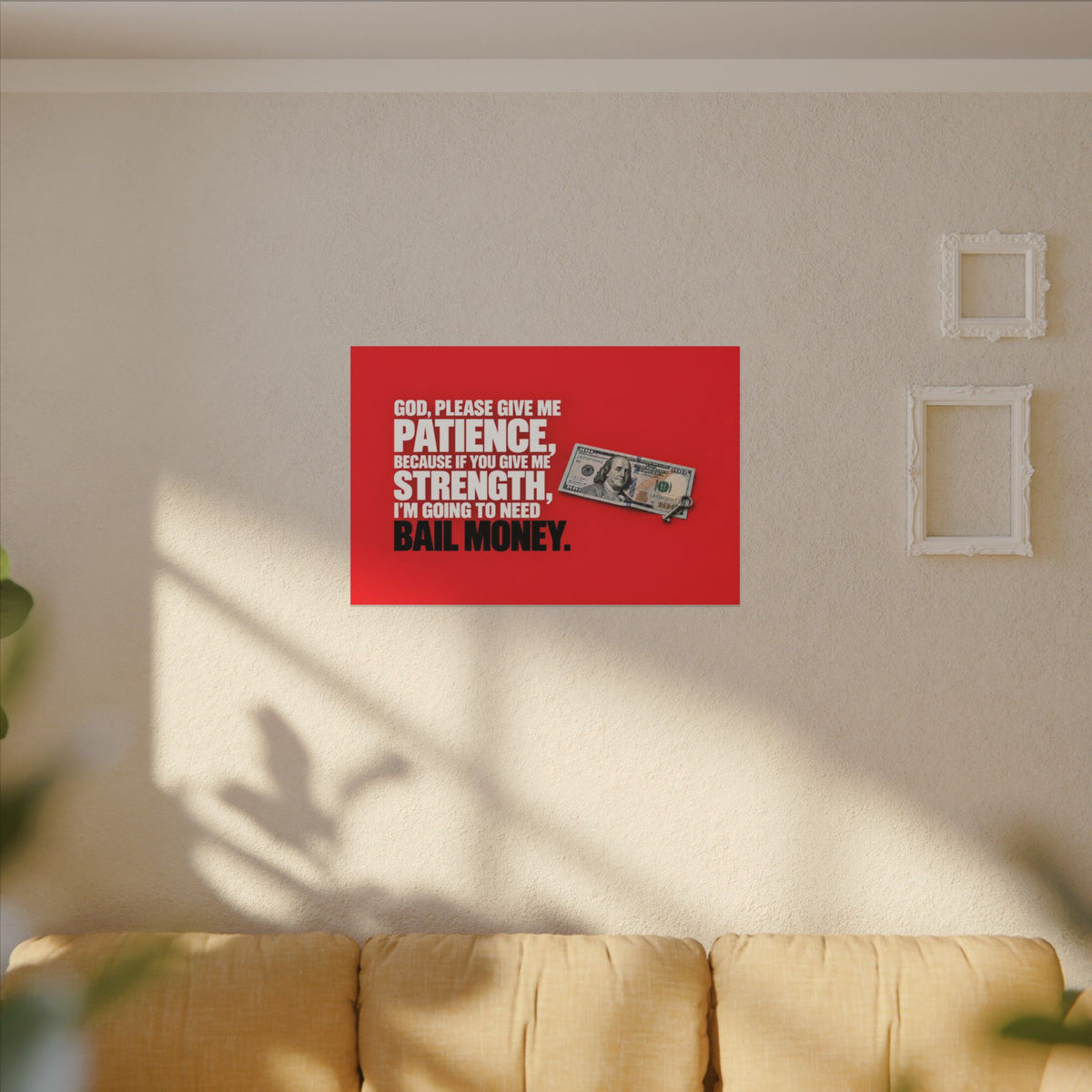 Bail Money - Meme Wall Art | Canvas (Landscape)