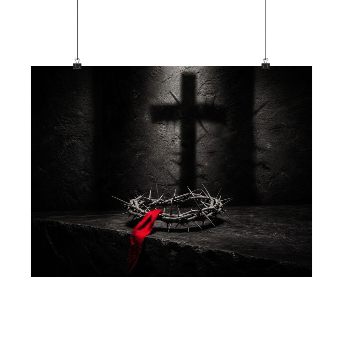 Crown and Shadow - Crown of Thorns Wall Art | Matte Poster (Landscape)