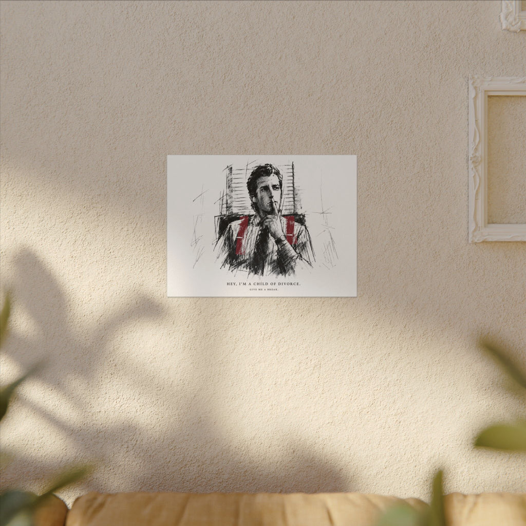 Child of Divorce Sketch - Dark Office Wall Art | Canvas (Landscape)