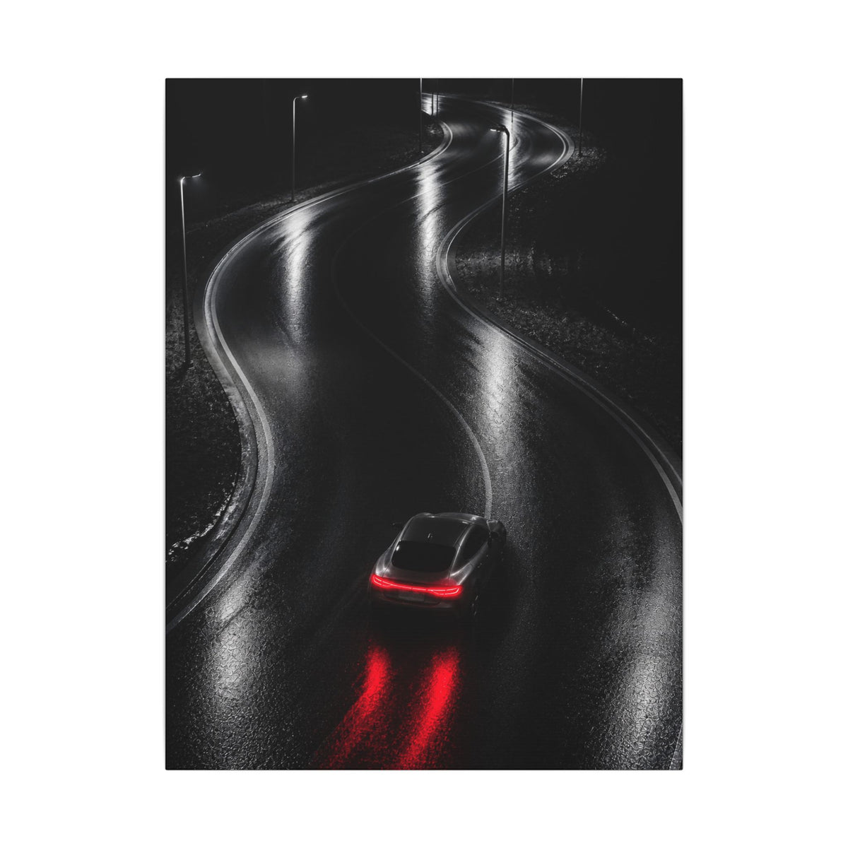 The Racing Line - Night Driving Wall Art | Canvas