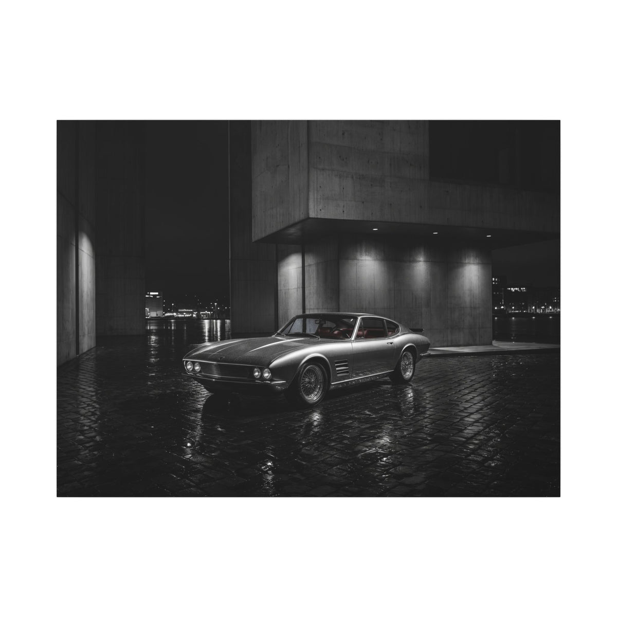 Midnight Grand Tourer - Vintage Car Wall Art | Canvas (Landscape)