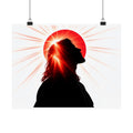 Jesus Silhouette - Christian Wall Art | Matte Poster (Landscape)