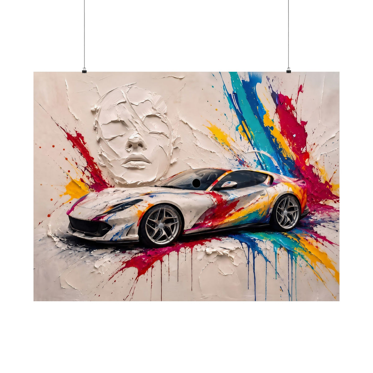 Full Throttle Wide - Supercar Splash Art Landscape | Matte Poster