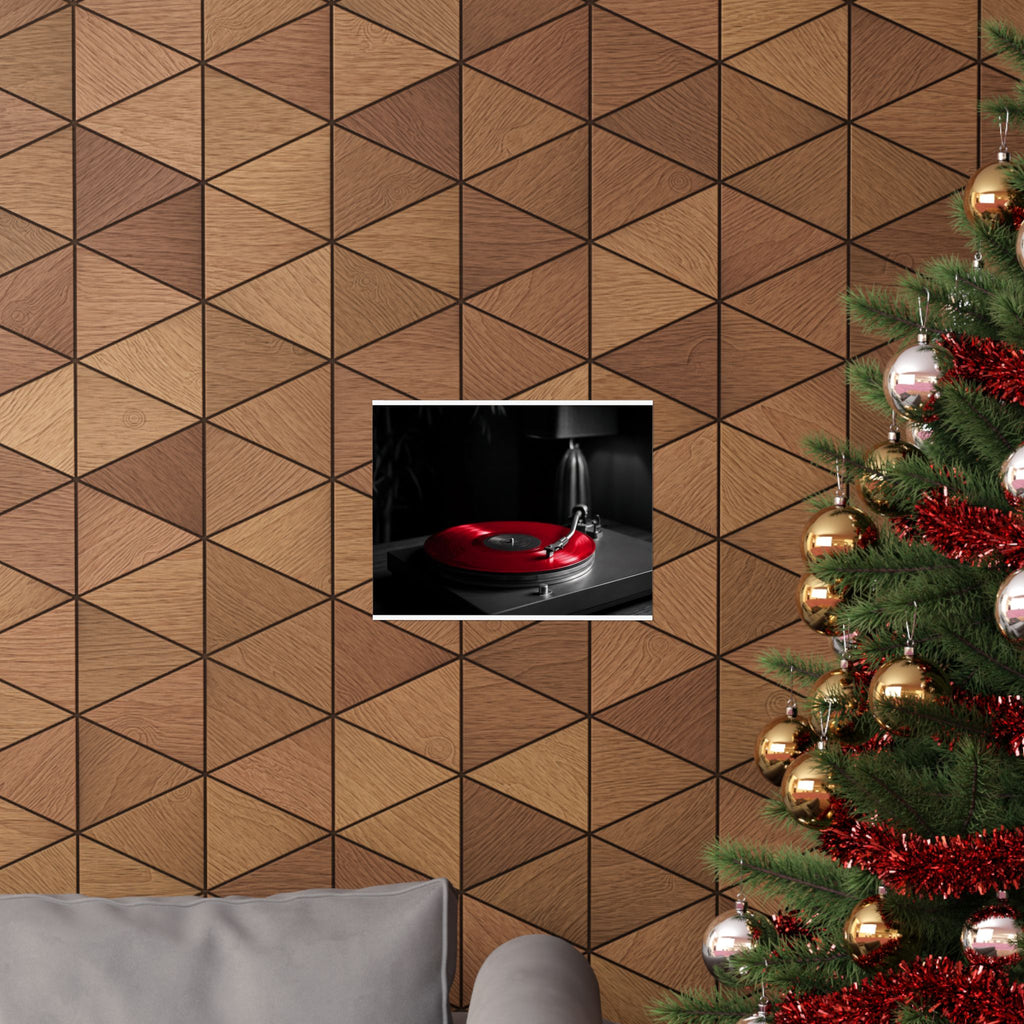 Red Vinyl - Mens Office Wall Art | Matte Poster (Landscape)