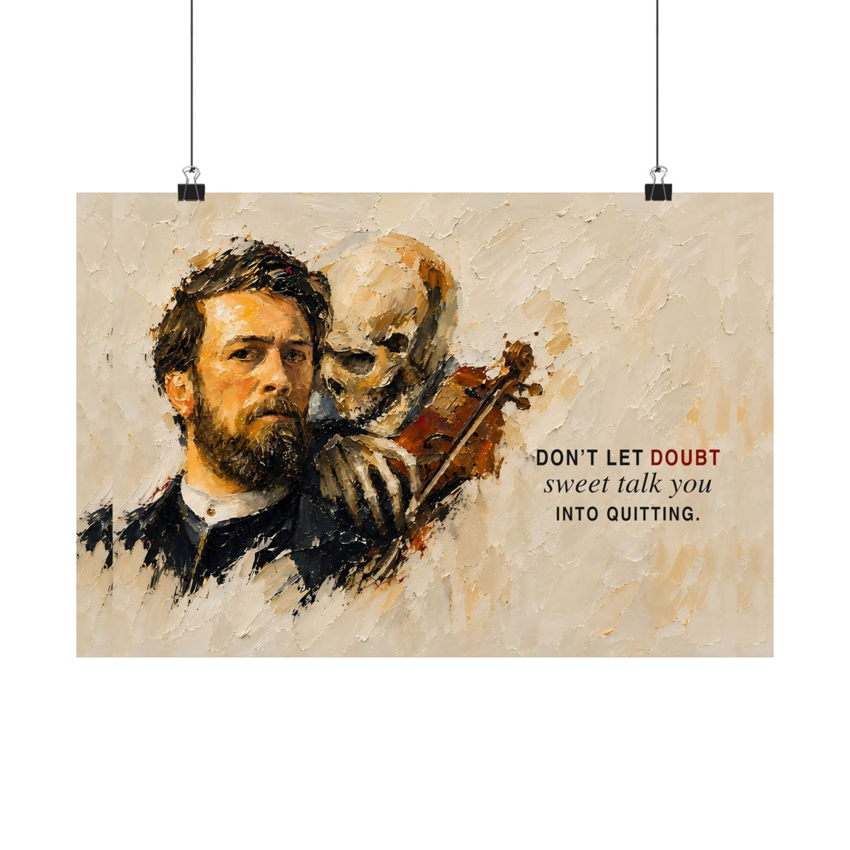 Don't Let Doubt - Motivational Wall Art | Matte Poster (Landscape)