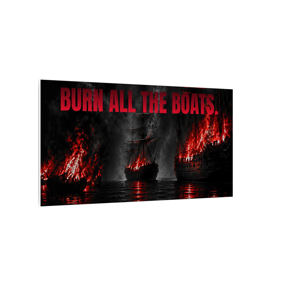 Burn All the Boats - Nautical Wall Art | Canvas (Panoramic)