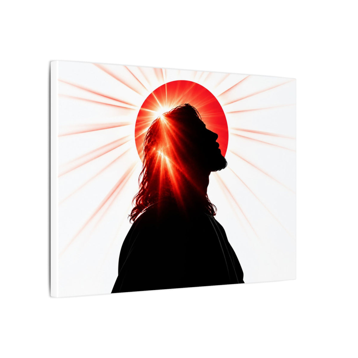 Jesus Silhouette - Christian Wall Art | Canvas (Landscape)