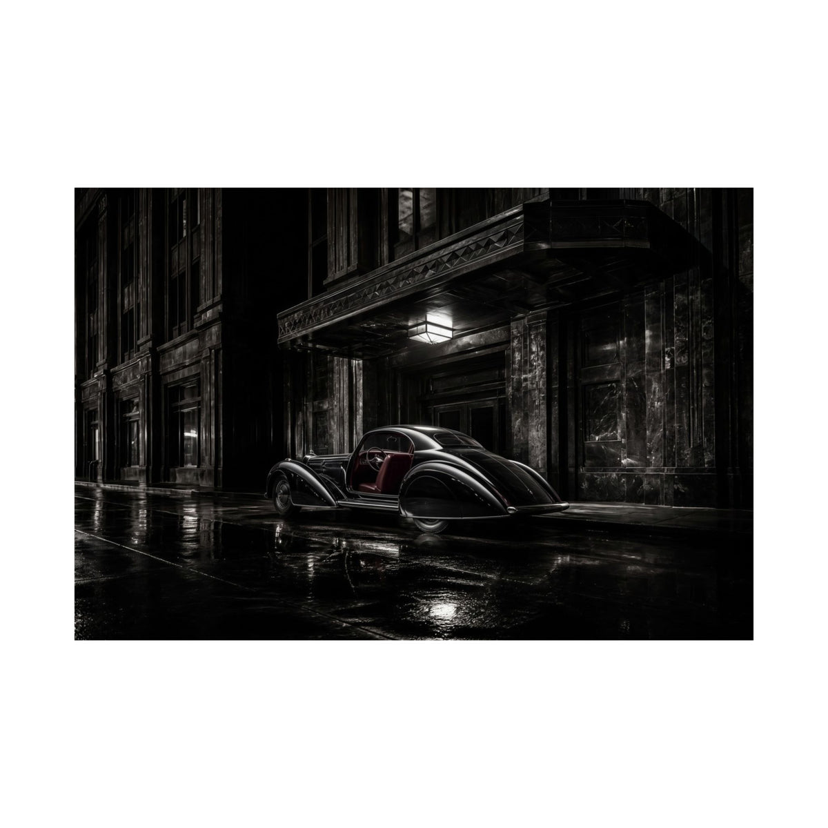 Art Deco Coupe - Art Deco Car Wall Art | Matte Poster (Landscape)