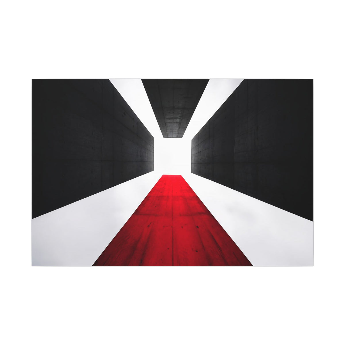 The Red Facade - Red Wall Decor | Canvas (Landscape)