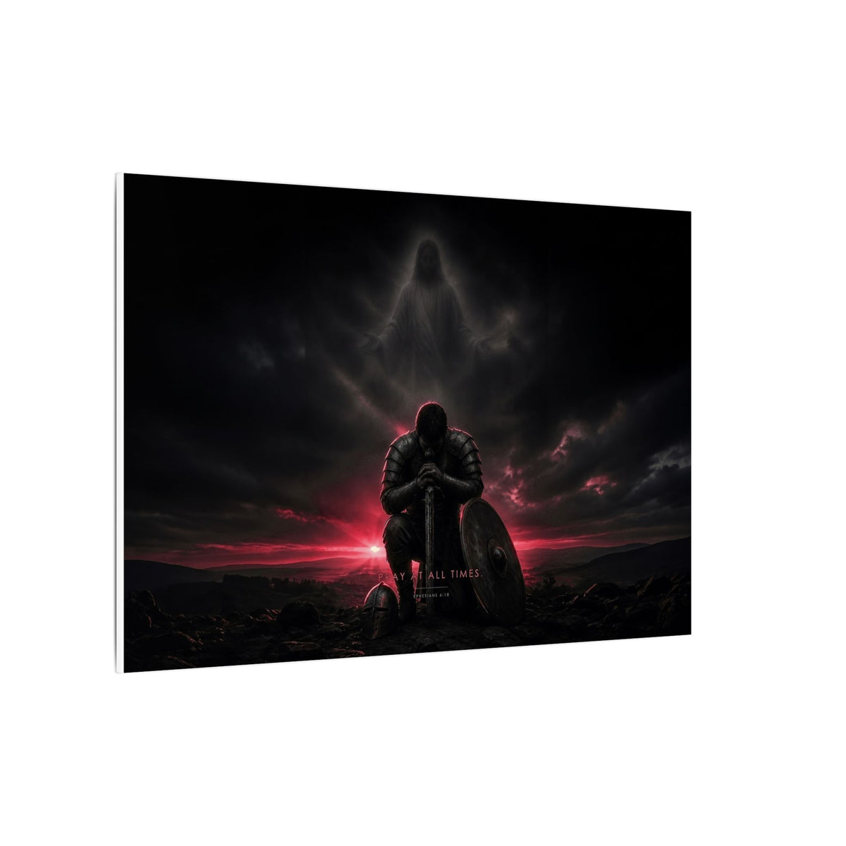 Pray, Then Stand - Armor of God Wall Art | Canvas (Landscape)