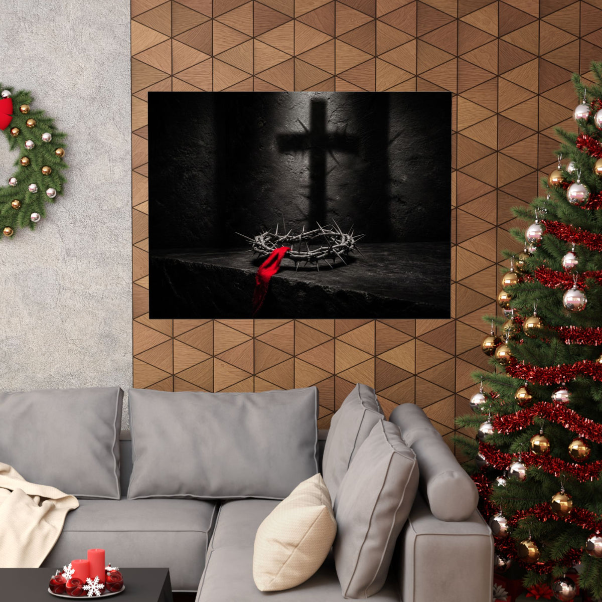 Crown and Shadow - Crown of Thorns Wall Art | Matte Poster (Landscape)