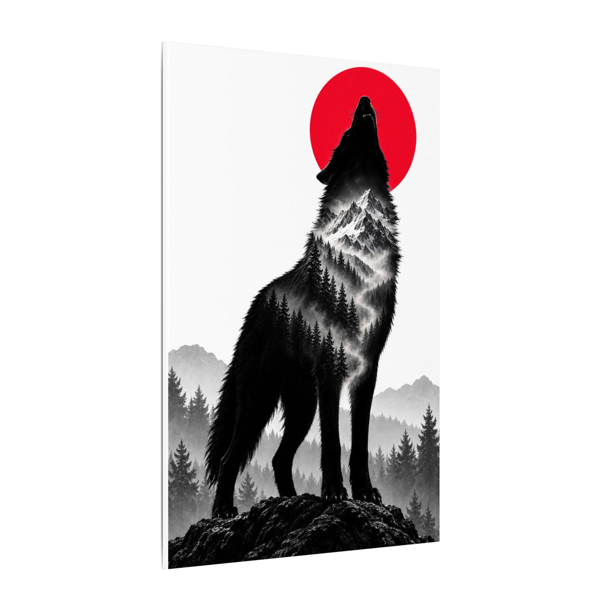Howling Wolf - Dark Wall Art | Canvas