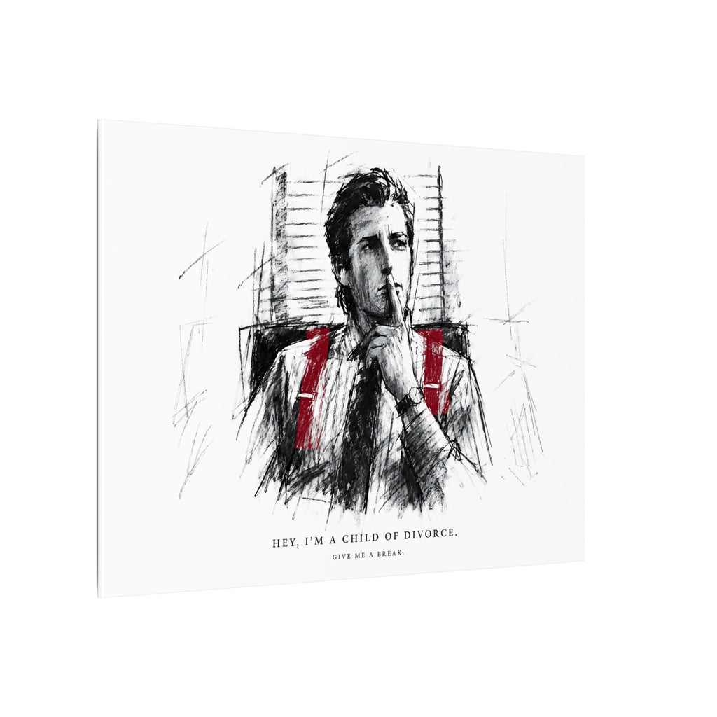 Child of Divorce Sketch - Dark Office Wall Art | Canvas (Landscape)