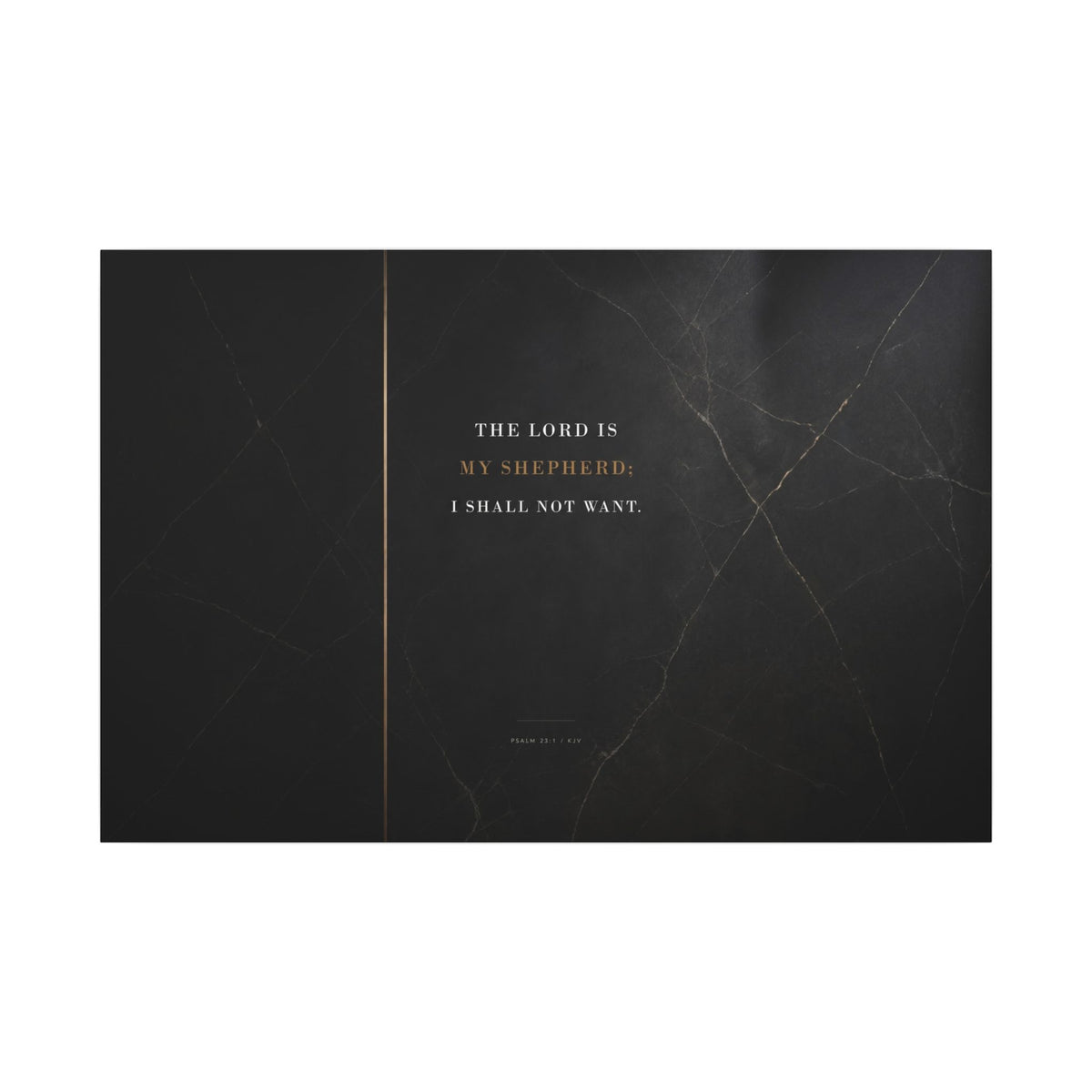The Lord Is My Shepherd - Psalm 23 Scripture Wall Art | Canvas (Landscape)