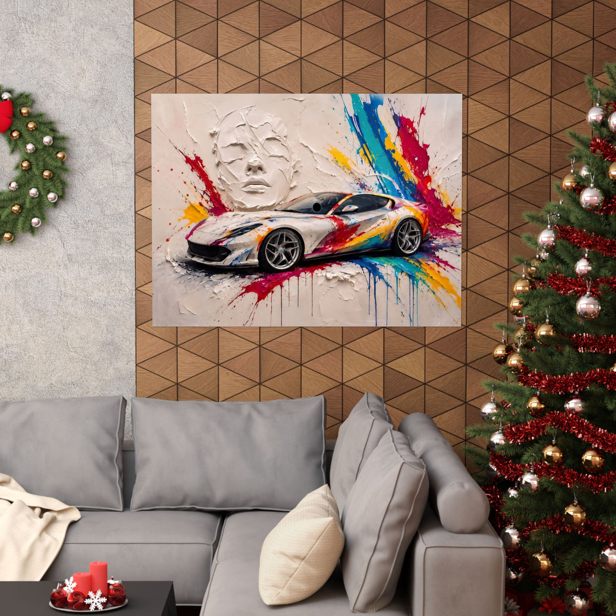Full Throttle Wide - Supercar Splash Art Landscape | Matte Poster