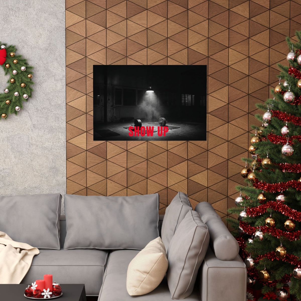 Show Up - Gym Wall Art | Matte Poster (Landscape)