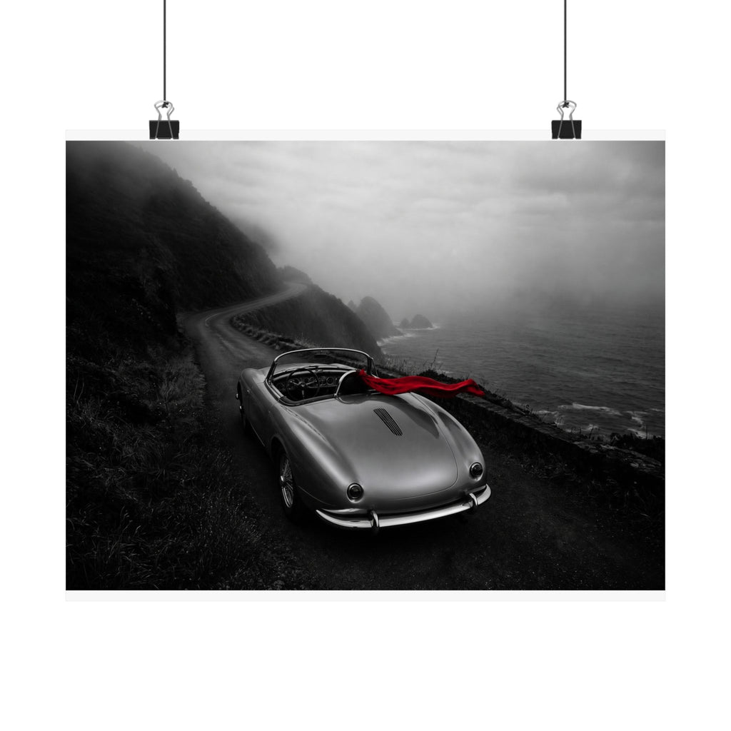 Coastal Roadster - Classic Car Wall Art | Matte Poster (Landscape)