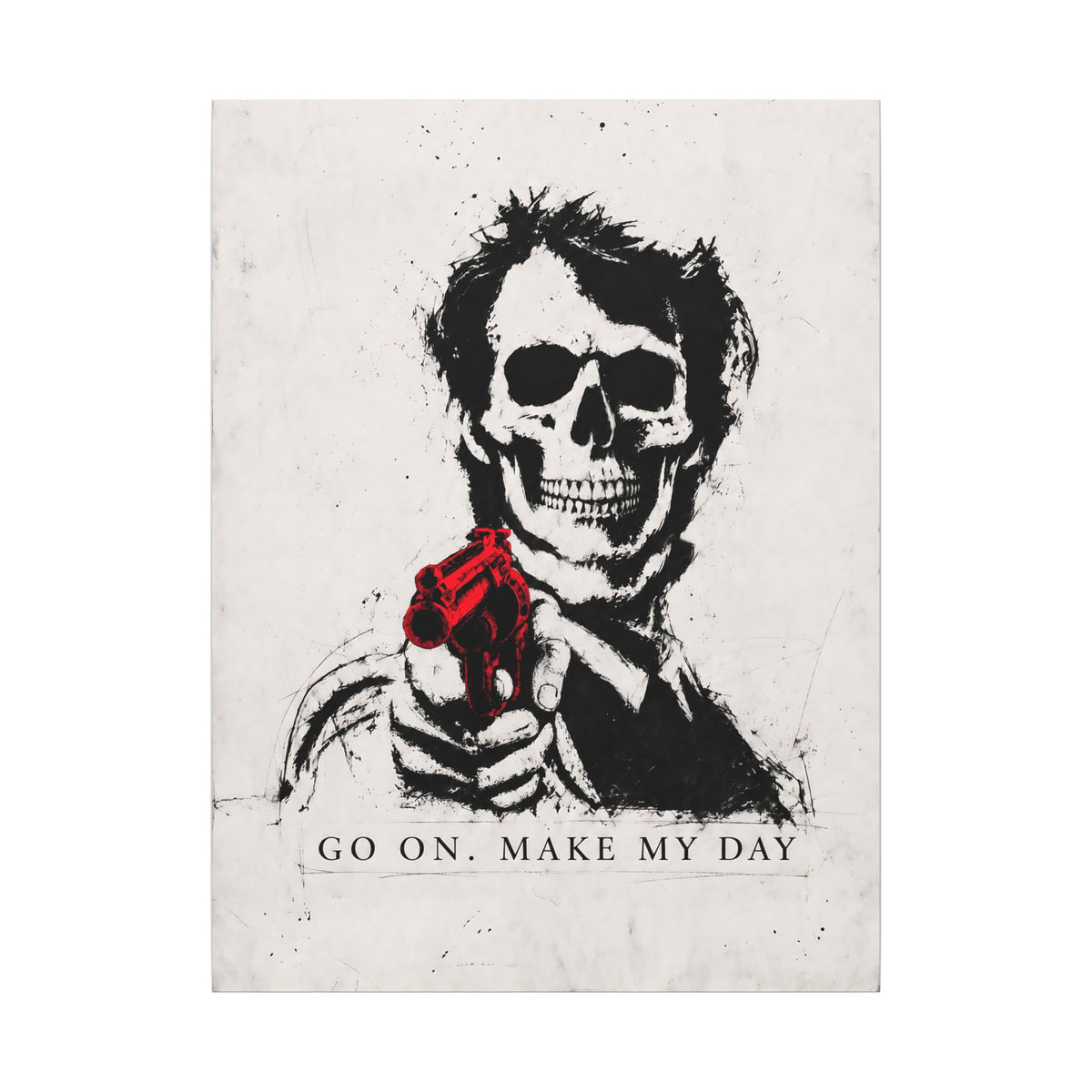 Make My Day - Dark Noir Sketch Art | Canvas