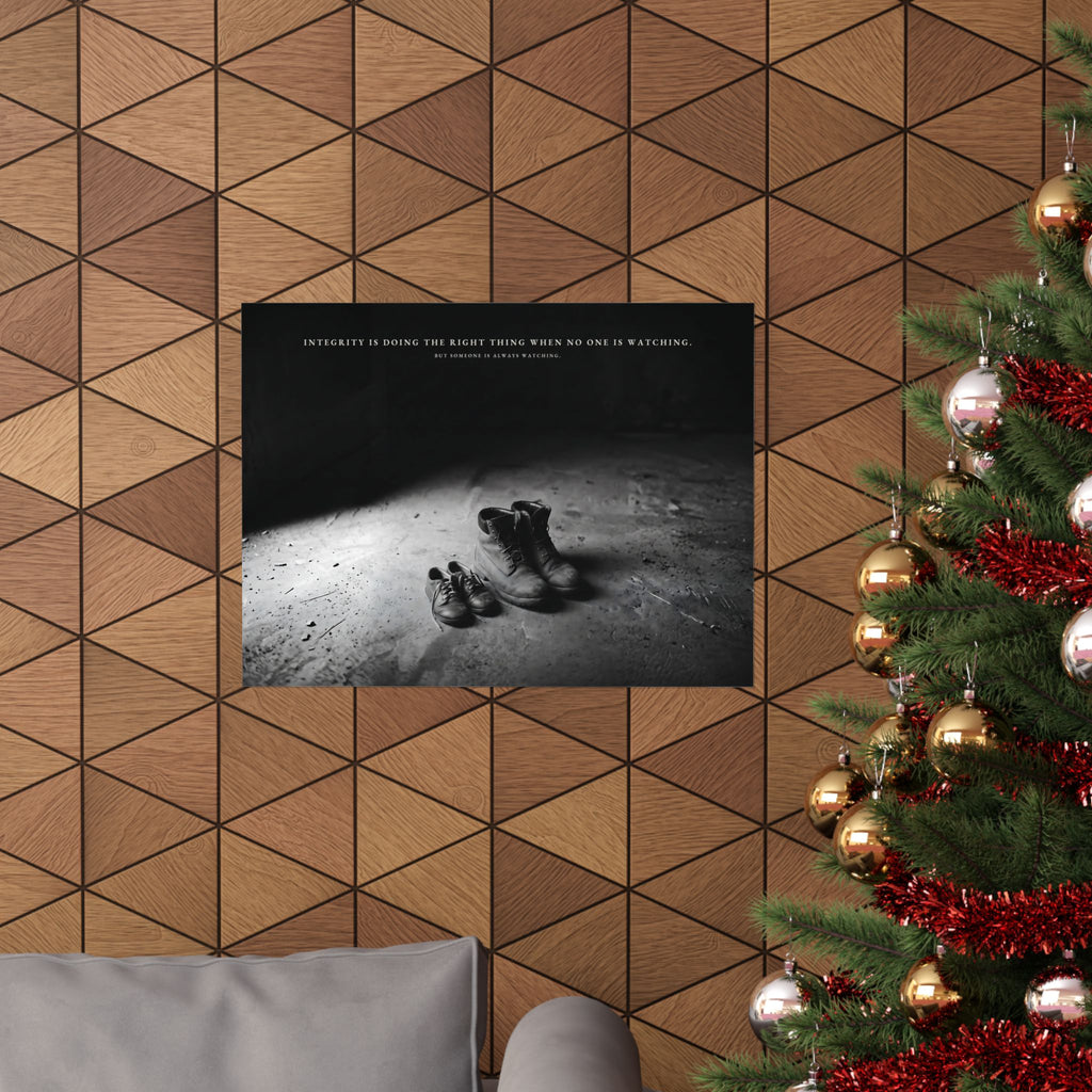 Integrity Is Doing the Right Thing When No One Is Watching - Wall Art | Matte Poster (Landscape)