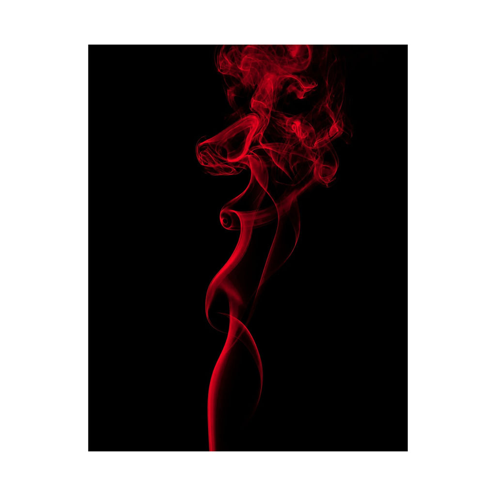 Red Smoke - Wall Art With Red Color | Matte Poster