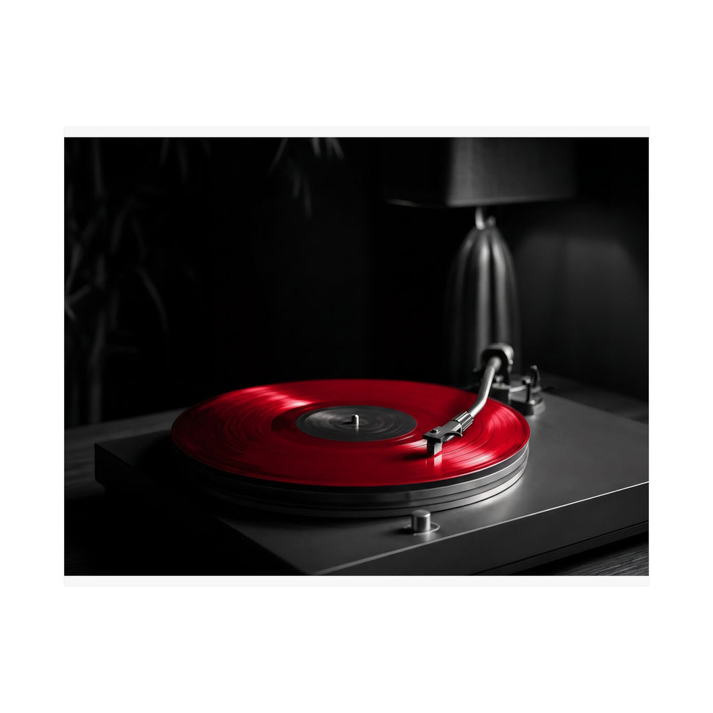 Red Vinyl - Mens Office Wall Art | Matte Poster (Landscape)