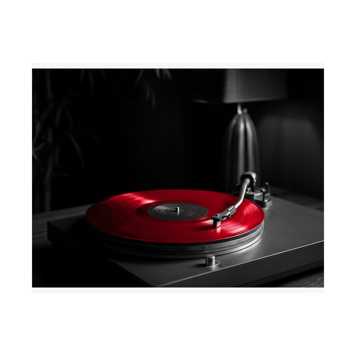 Red Vinyl - Mens Office Wall Art | Matte Poster (Landscape)