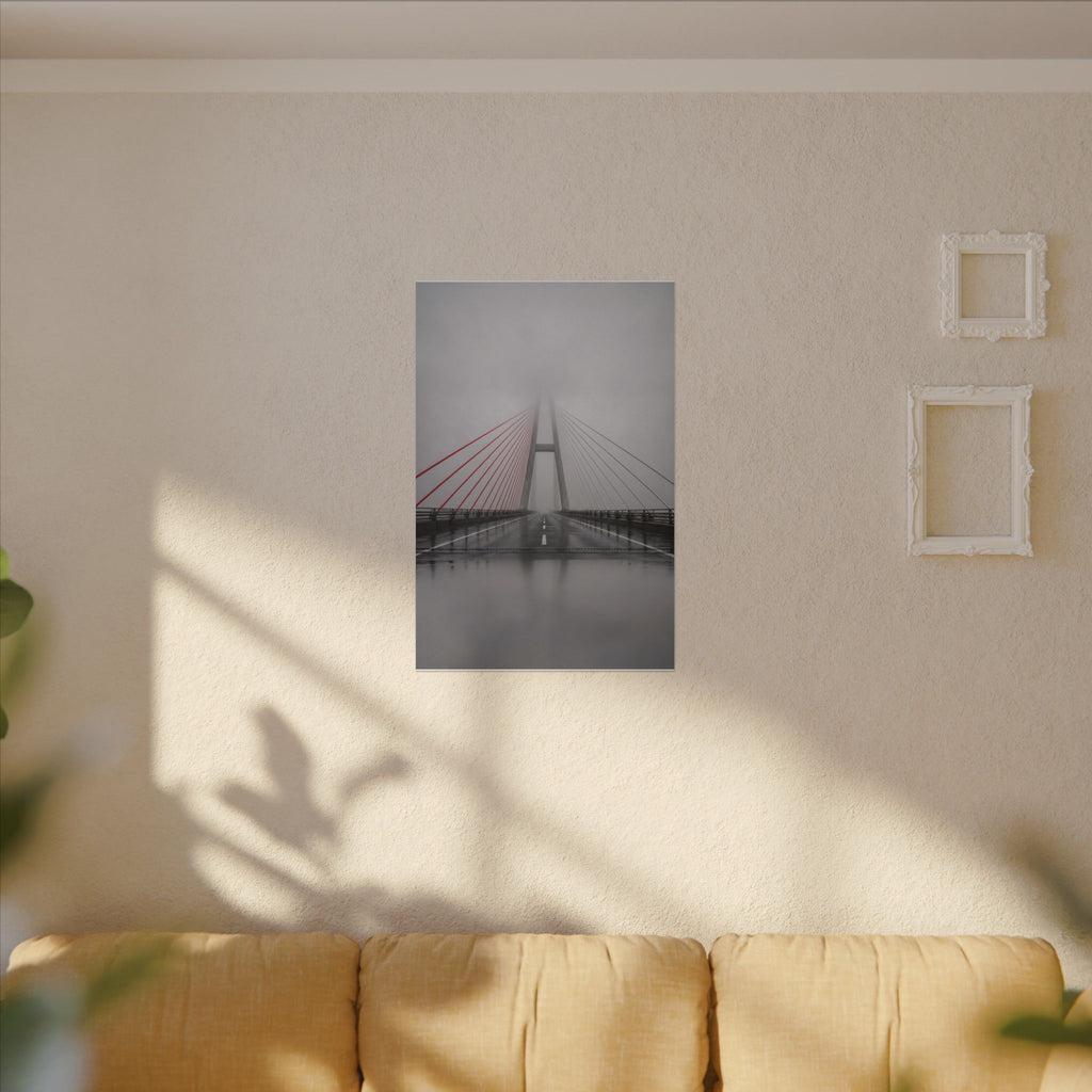 Span in Fog - Red Wall Decor | Canvas