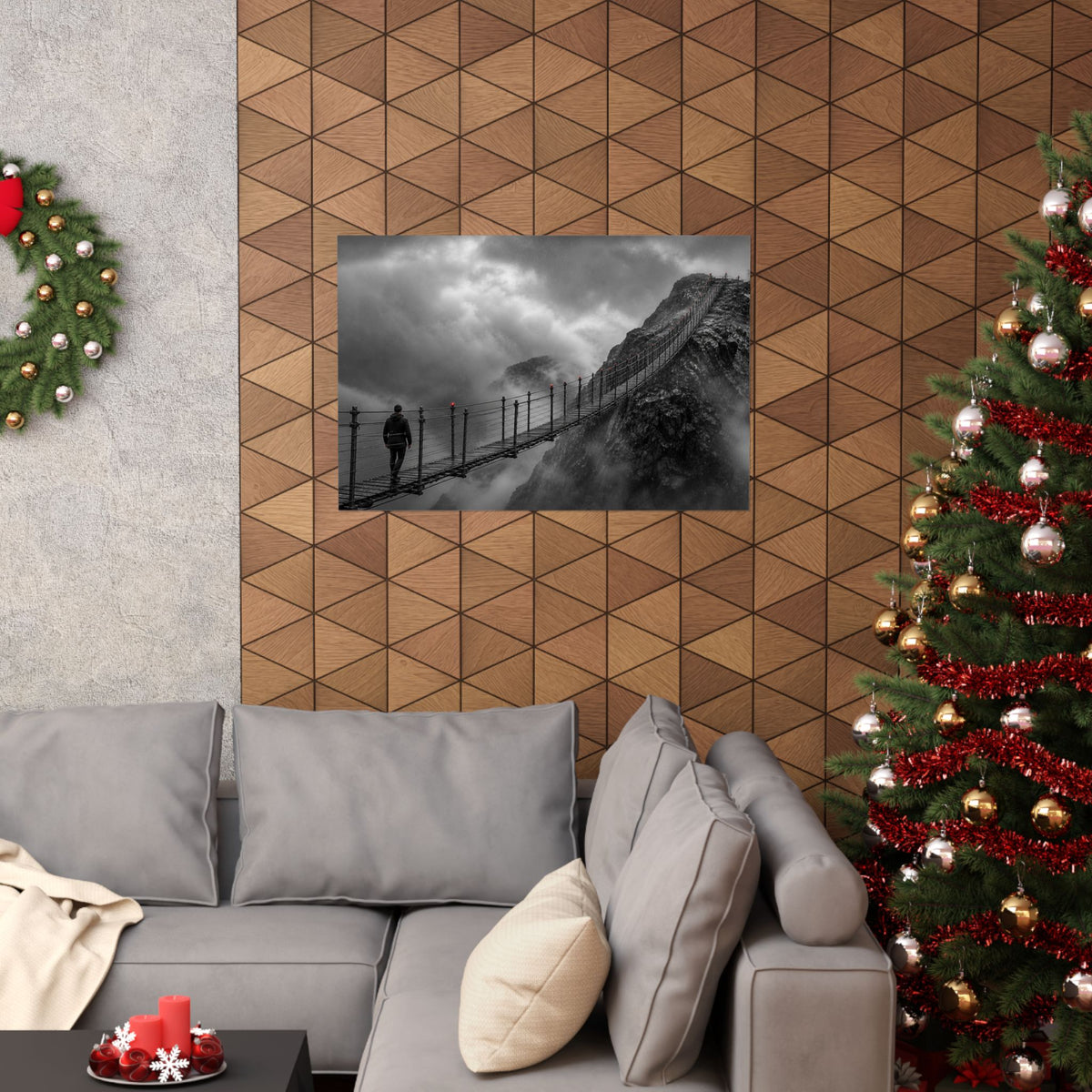 Cross What Scares You - Bedroom Art Prints | Matte Poster (Landscape)
