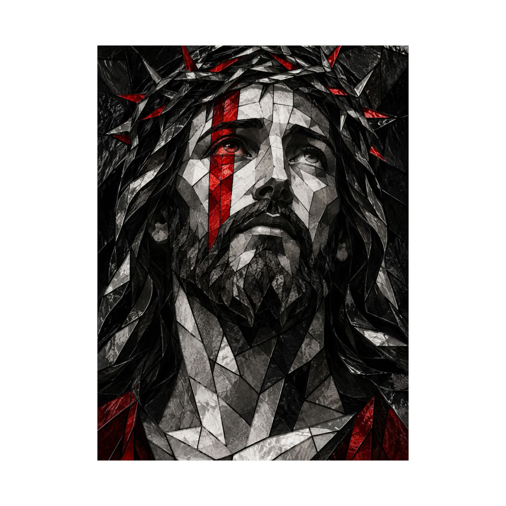 Stained Glass Christ - Christian Wall Art | Matte Poster