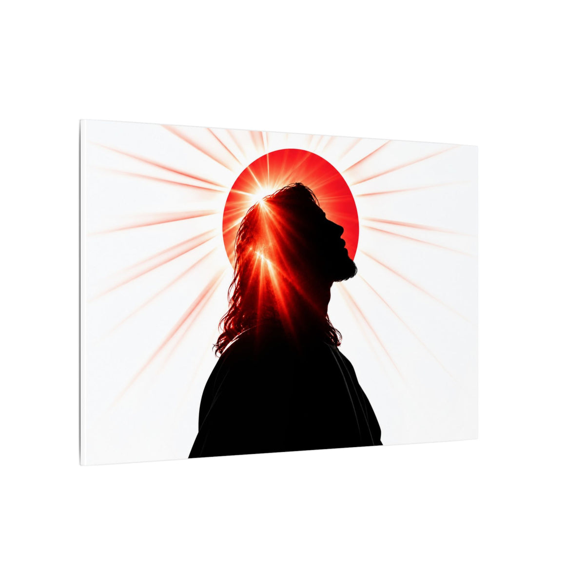 Jesus Silhouette - Christian Wall Art | Canvas (Landscape)