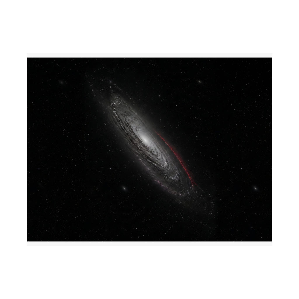 Crimson Orbit - Space Wall Art | Matte Poster (Landscape)