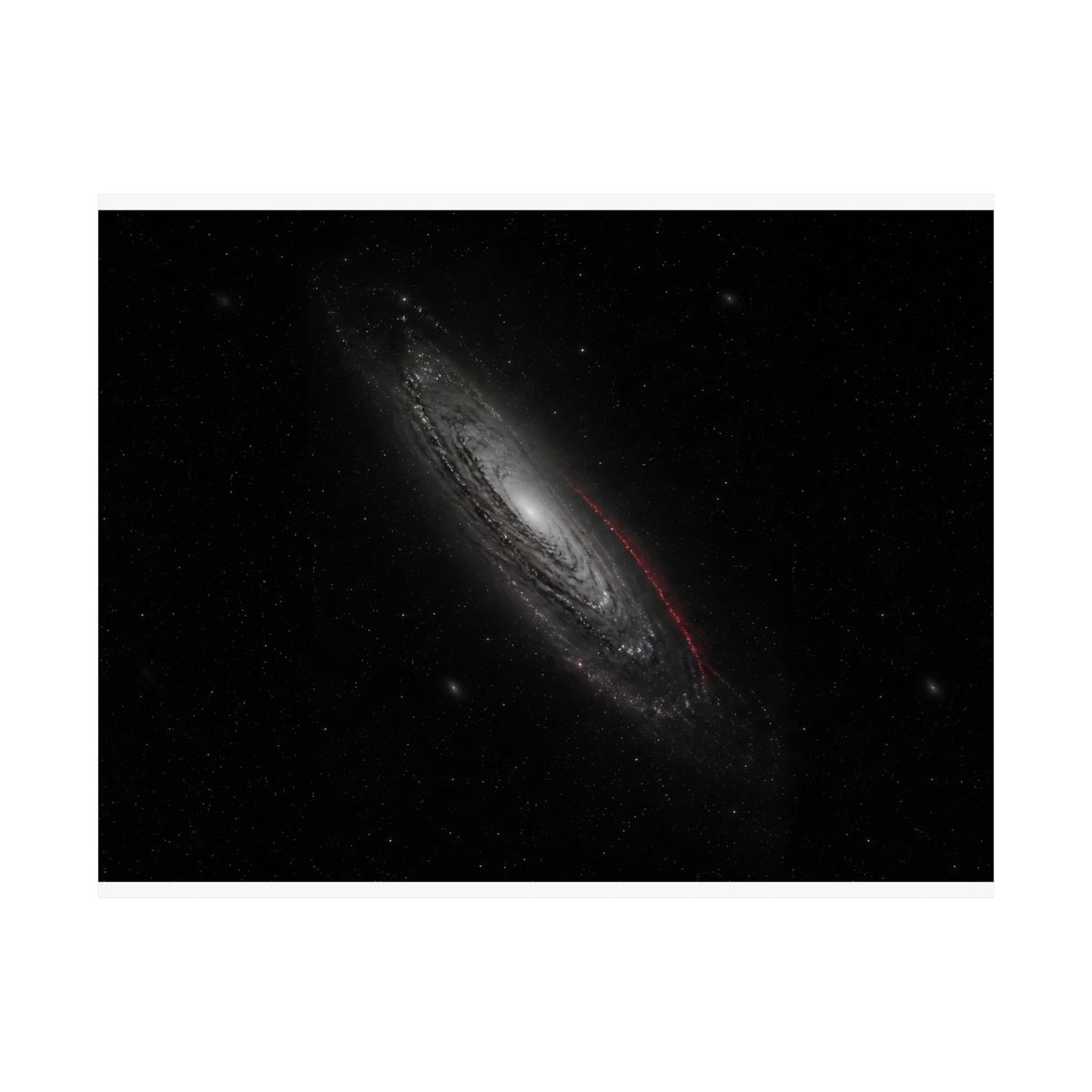 Crimson Orbit - Space Wall Art | Matte Poster (Landscape)