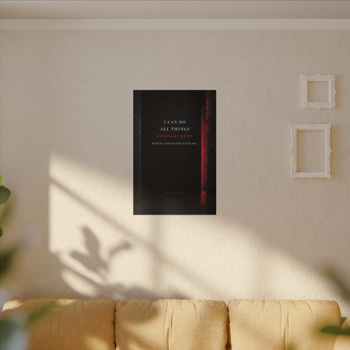All Things Through Christ - Philippians 4:13 Scripture Wall Art | Canvas