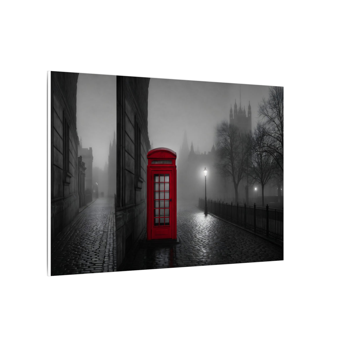The Red Booth - Unique Office Art | Canvas (Landscape)