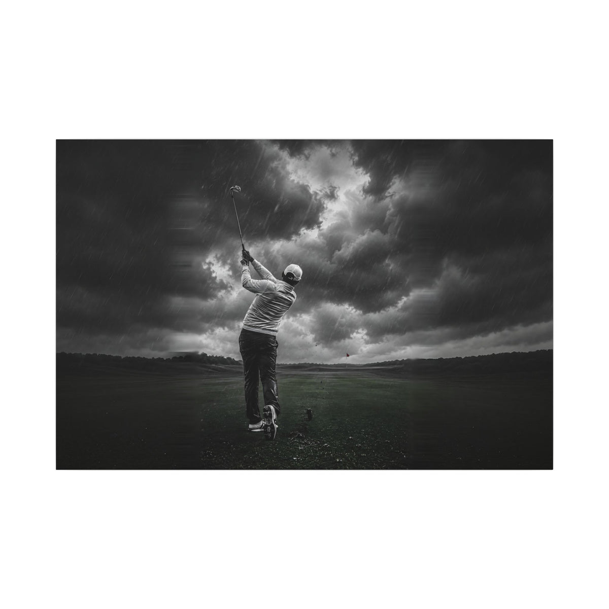 Storm Round - Golf Wall Art | Canvas (Landscape)