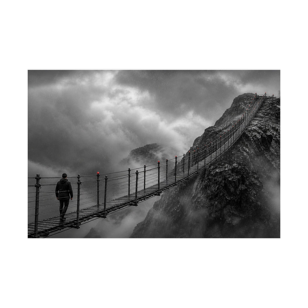 Cross What Scares You - Bedroom Art Prints | Matte Poster (Landscape)