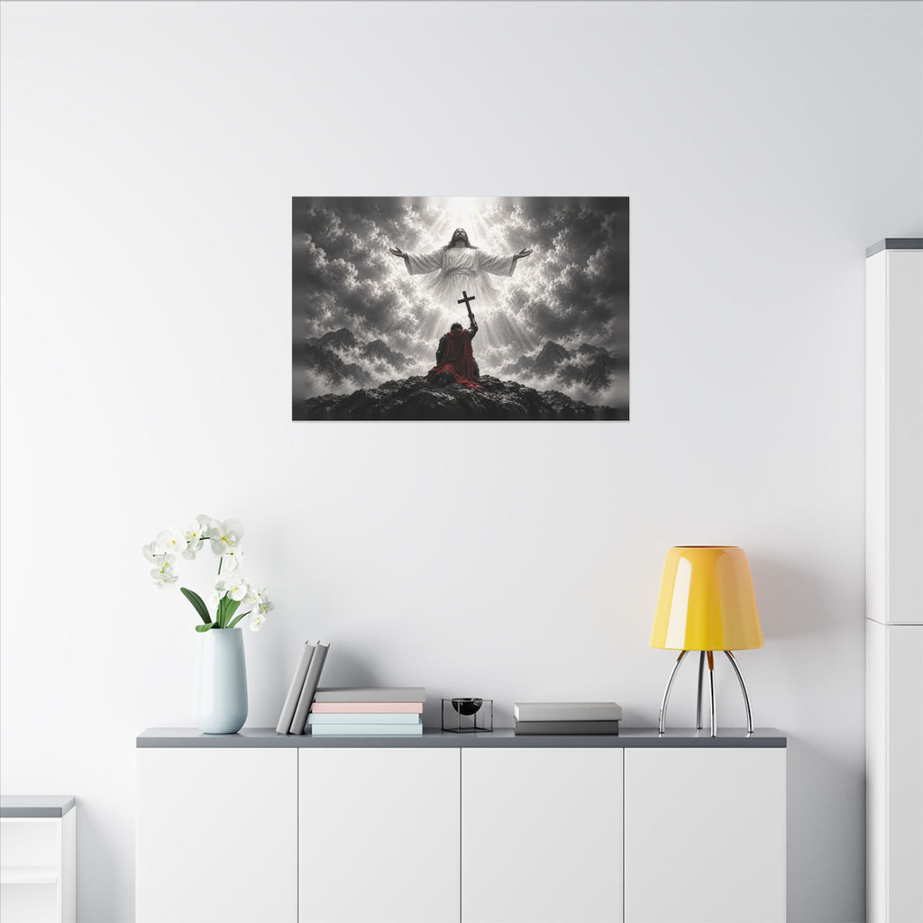 Jesus and the Warrior - Christian Wall Art | Canvas (Landscape)
