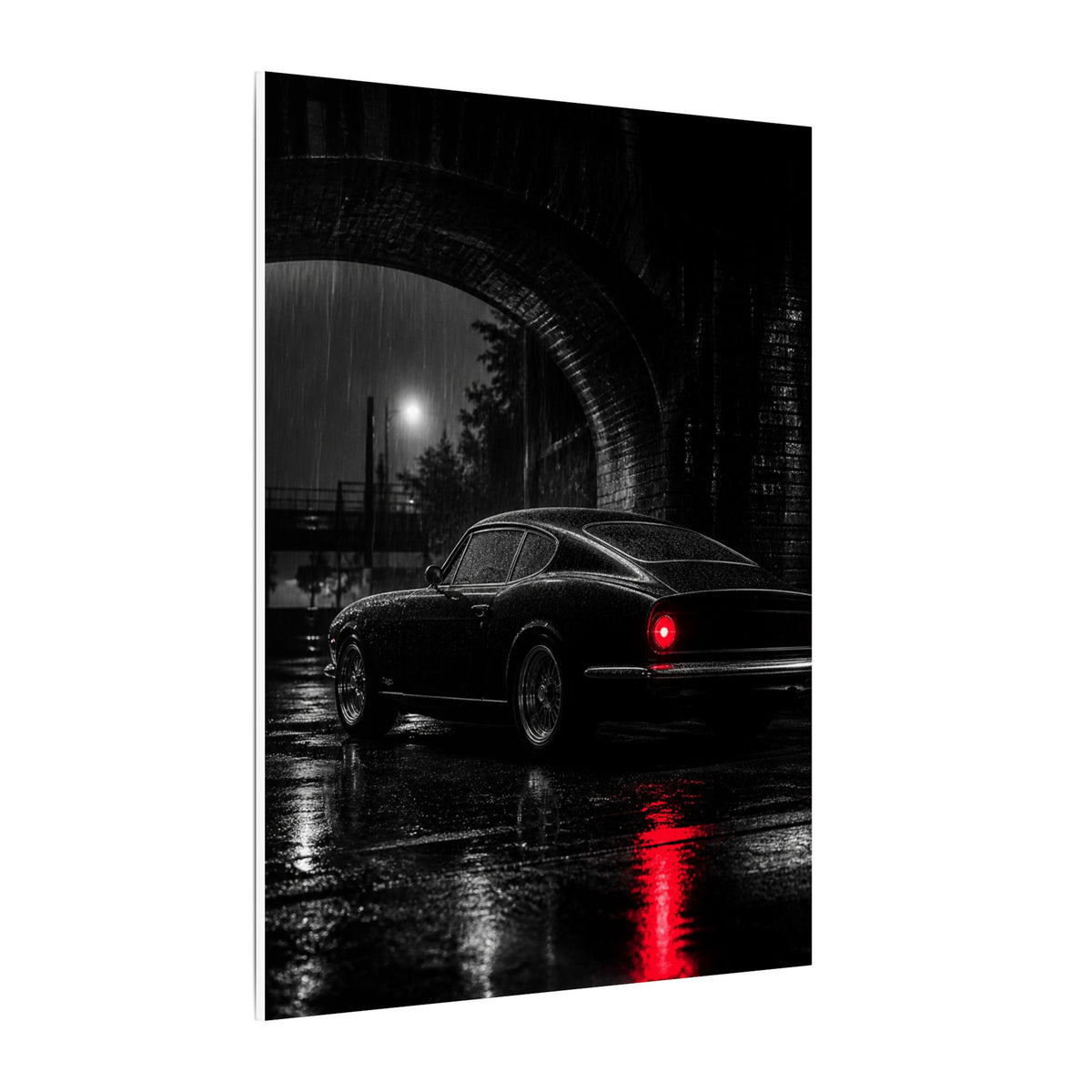 Red Tail Night - Classic Car Wall Art | Canvas