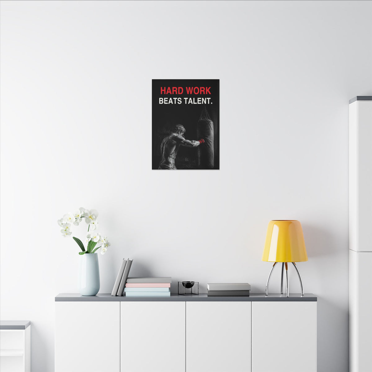 Hard Work Beats Talent - Boxing Wall Art | Canvas