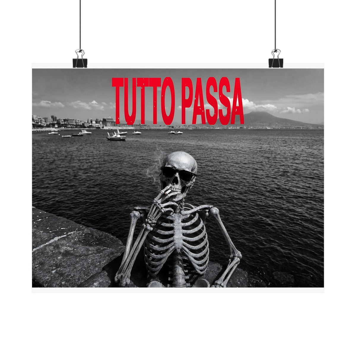 Tutto Passa - Skeleton Painting | Matte Poster (Landscape)