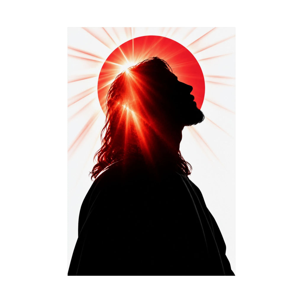 Jesus Silhouette - Christian Wall Art | Matte Poster
