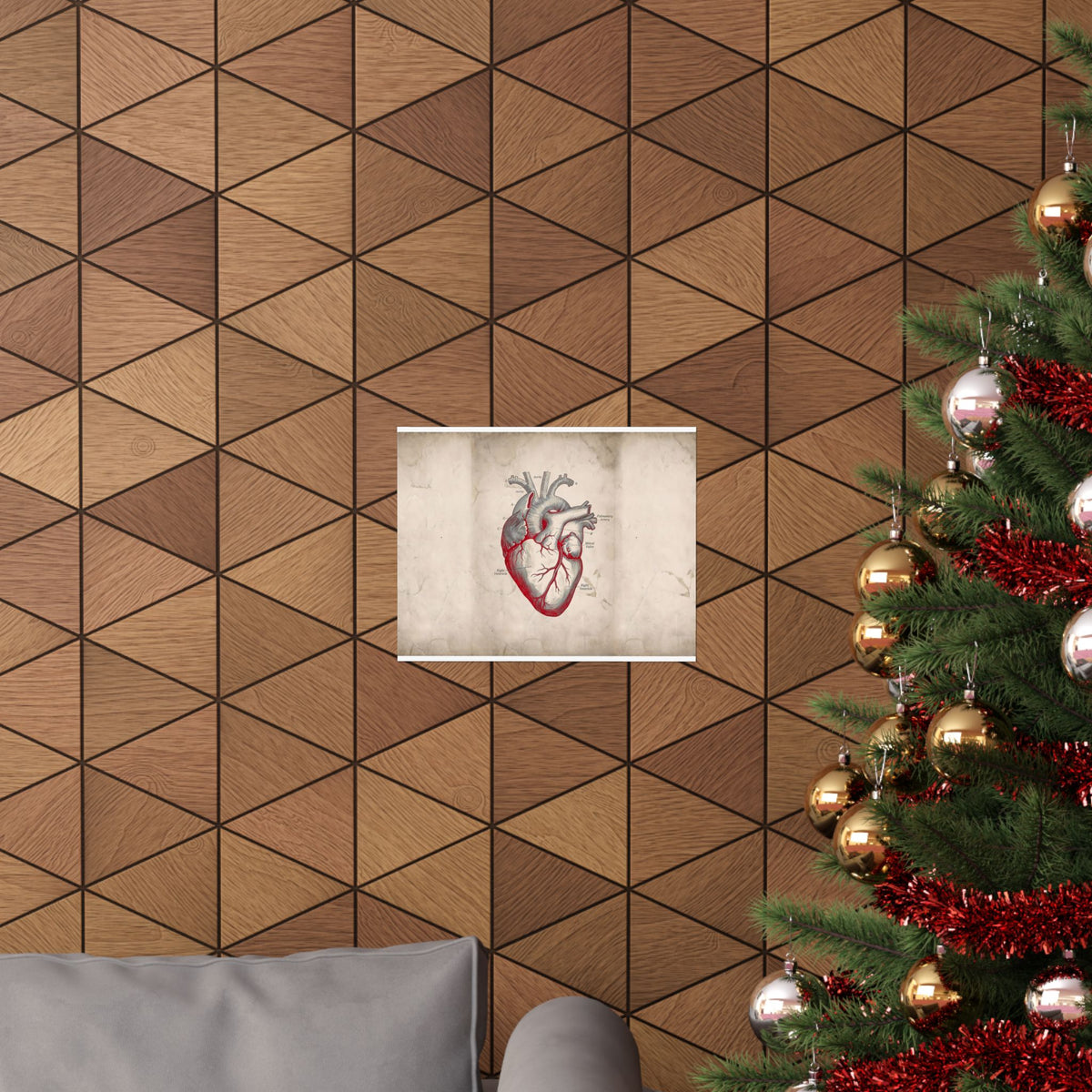 The Anatomical Heart - Wall Art For Doctor Office | Matte Poster (Landscape)