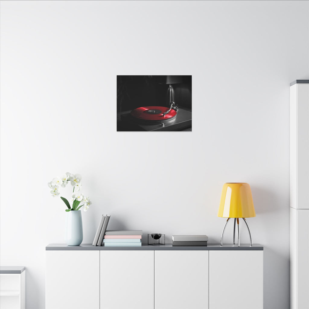Red Vinyl - Mens Office Wall Art | Canvas (Landscape)