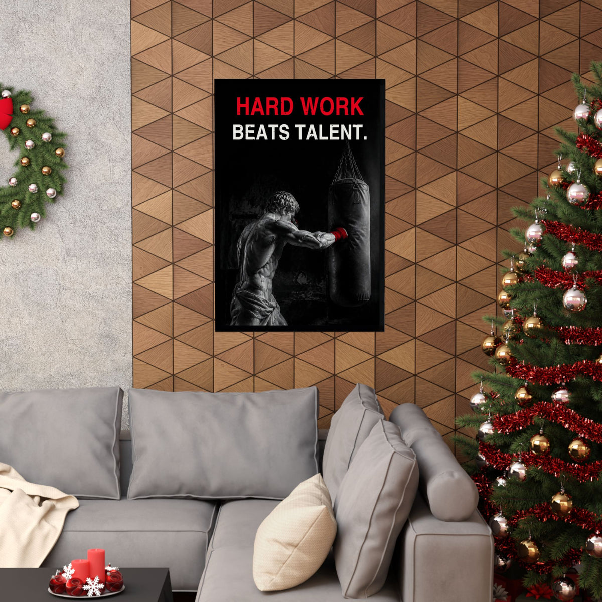 Hard Work Beats Talent - Boxing Wall Art | Matte Poster