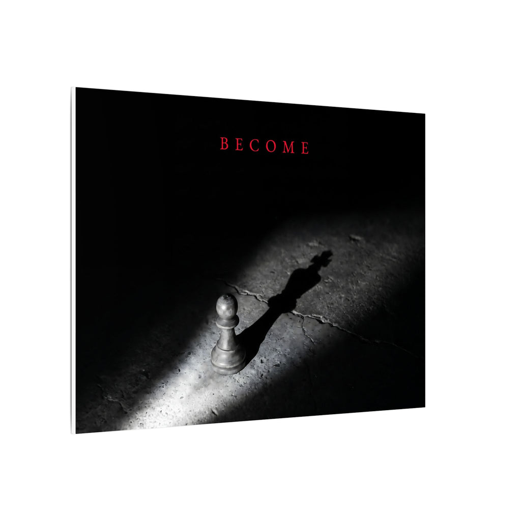 Become - Chess King Shadow Wall Art | Canvas (Landscape)
