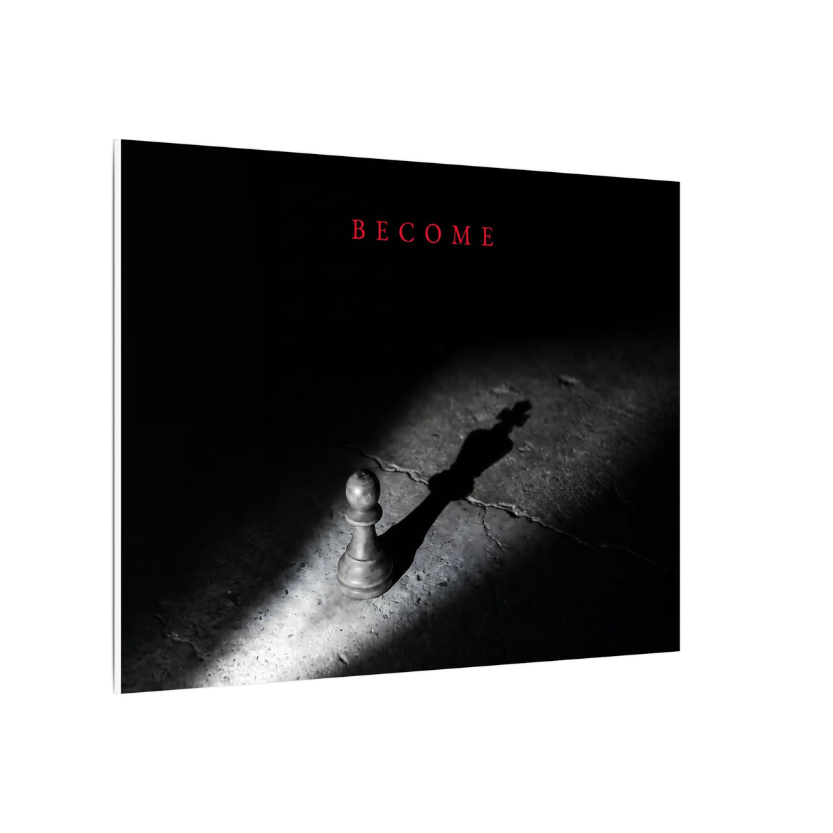 Become - Chess King Shadow Wall Art | Canvas (Landscape)