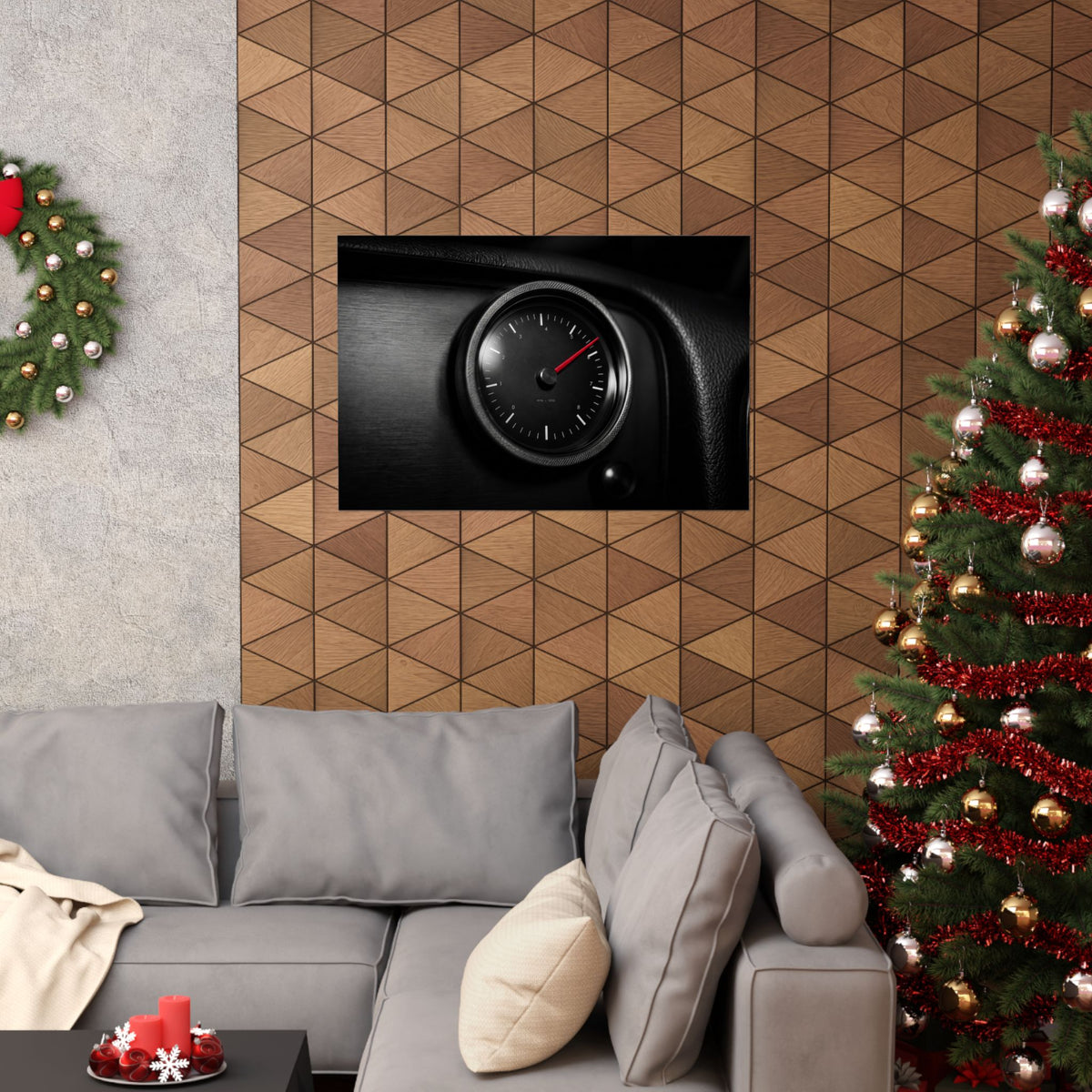 Redline Gauge - Tachometer Wall Art | Matte Poster (Landscape)